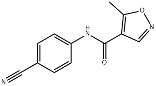 4-Isoxazolecarboxamide, N-(4-cyanophenyl)-5-methyl- Struktur