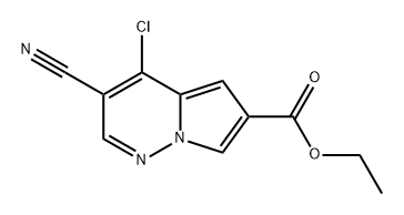 Pyrrolo[1,2-b]pyridazine-6-carboxylic acid, 4-chloro-3-cyano-, ethyl ester Struktur