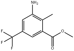 Benzoic acid, 3-amino-2-methyl-5-(trifluoromethyl)-, methyl ester Struktur