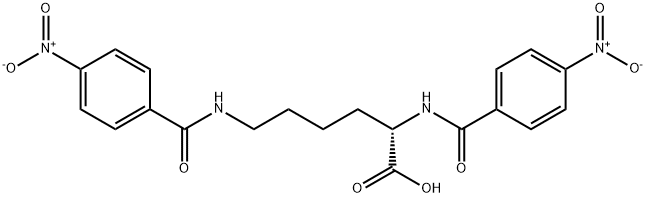 N~2~,N~6~-bis{4-nitrobenzoyl}lysine Struktur