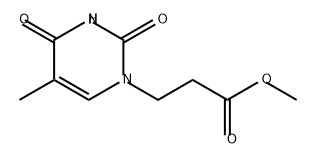 1(2H)-Pyrimidinepropanoic acid, 3,4-dihydro-5-methyl-2,4-dioxo-, methyl ester Struktur