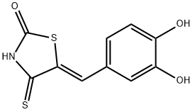 2-Thiazolidinone, 5-[(3,4-dihydroxyphenyl)methylene]-4-thioxo-, (5Z)- Struktur