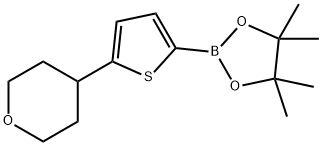 5-(Tetrahydropyran-4-yl)thiophene-2-boronic acid pinacol ester Struktur