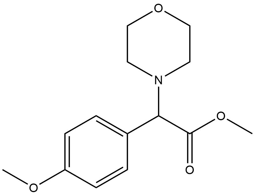 methyl 2-(4-methoxyphenyl)-2-morpholinoacetate Struktur