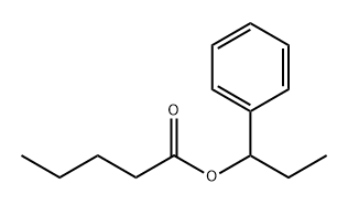 Pentanoic acid 1-phenylpropyl ester Struktur