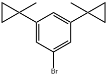 Benzene, 1-bromo-3,5-bis(1-methylcyclopropyl)- Struktur