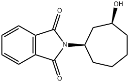 1H-Isoindole-1,3(2H)-dione, 2-[(1R,3S)-3-hydroxycycloheptyl]- Struktur