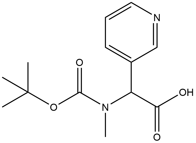 3-Pyridineacetic acid, α-[[(1,1-dimethylethoxy)carbonyl]methylamino]- Struktur