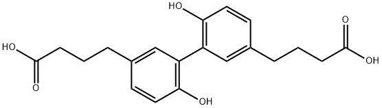 [1,1'-Biphenyl]-3,3'-dibutanoic acid, 6,6'-dihydroxy- Struktur