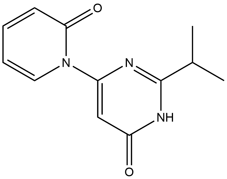 4-Hydroxy-2-(iso-propyl)-6-(1H-pyridin-2-one)-pyrimidine Struktur