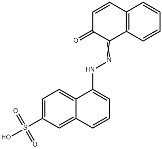 2-Naphthalenesulfonic acid, 5-[2-(2-oxo-1(2H)-naphthalenylidene)hydrazinyl]- Struktur