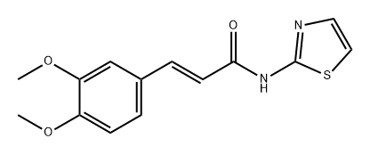 2-Propenamide, 3-(3,4-dimethoxyphenyl)-N-2-thiazolyl-, (2E)- Struktur