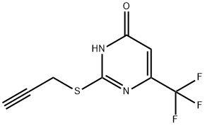 2-(Prop-2-yn-1-ylthio)-6-(trifluoromethyl)pyrimidin-4(3H)-one Structure