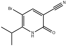 3-Pyridinecarbonitrile, 5-bromo-1,2-dihydro-6-(1-methylethyl)-2-oxo- Struktur