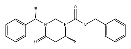 1(2H)-Pyrimidinecarboxylic acid, tetrahydro-6-methyl-4-oxo-3-[(1S)-1-phenylethyl]-, phenylmethyl ester, (6R)-