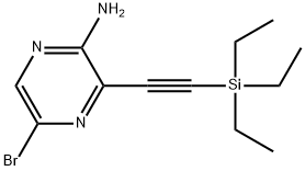 2-Pyrazinamine, 5-bromo-3-[2-(triethylsilyl)ethynyl]-