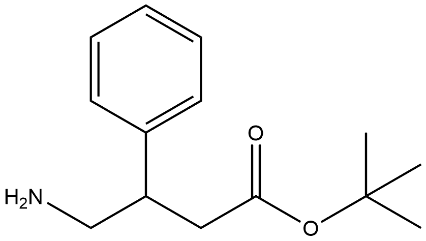 Benzenepropanoic acid, β-(aminomethyl)-, 1,1-dimethylethyl ester Struktur