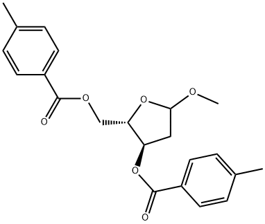 L-erythro-Pentofuranoside, methyl 2-deoxy-, 3,5-bis(4-methylbenzoate) Struktur