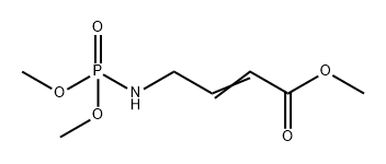 2-Butenoic acid, 4-[(dimethoxyphosphinyl)amino]-, methyl ester Struktur