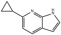 1H-Pyrrolo[2,3-b]pyridine, 6-cyclopropyl- Struktur