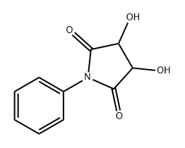 2,5-Pyrrolidinedione, 3,4-dihydroxy-1-phenyl- Struktur