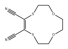 1,4-DIOXA-7,10-DITHIACYCLODODEC-8-ENE-8,9-DICARBONITRILE Struktur