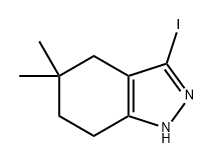 1H-Indazole, 4,5,6,7-tetrahydro-3-iodo-5,5-dimethyl- Struktur