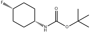 Carbamic acid, N-(cis-4-fluorocyclohexyl)-, 1,1-dimethylethyl ester Struktur