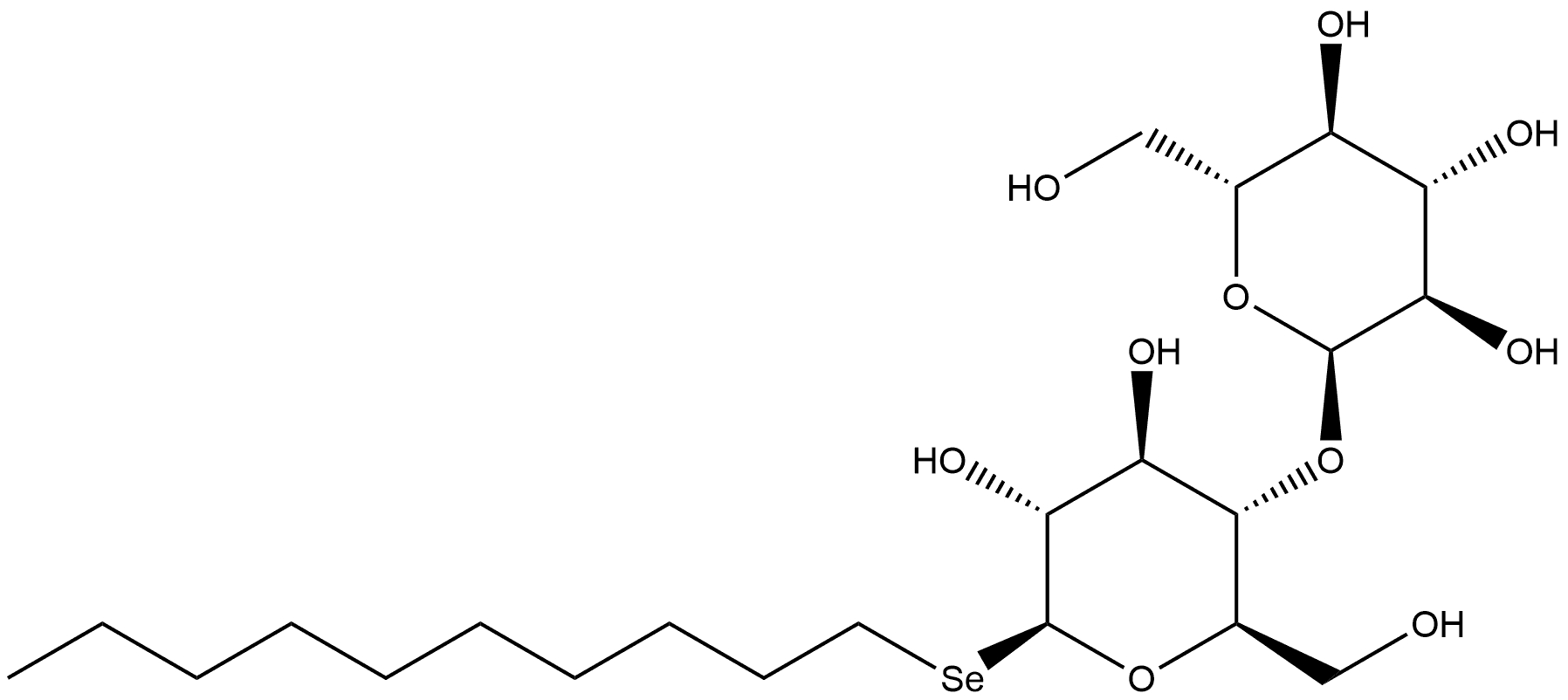 β-D-Glucopyranoside, decyl 4-O-α-D-glucopyranosyl-1-seleno- Struktur