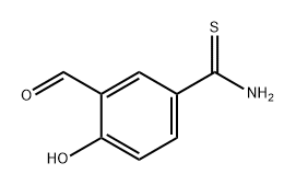 Benzenecarbothioamide, 3-formyl-4-hydroxy- Struktur