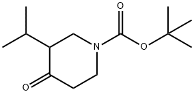 tert-butyl 4-oxo-3-(propan-2-yl)piperidine-1-carboxylate Struktur