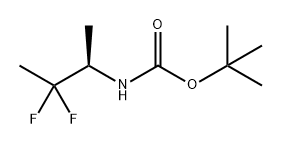 Carbamic acid, N-[(1R)-2,2-difluoro-1-methylpropyl]-, 1,1-dimethylethyl ester Struktur