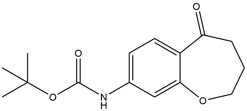 tert-butyl N-(5-oxo-2,3,4,5-tetrahydro-1-benzoxepin-8-yl)carbamate Struktur