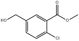 Benzoic acid, 2-chloro-5-(hydroxymethyl)-, methyl ester Struktur