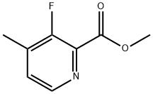 2-Pyridinecarboxylic acid, 3-fluoro-4-methyl-, methyl ester Struktur