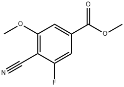 Benzoic acid, 4-cyano-3-fluoro-5-methoxy-, methyl ester Struktur