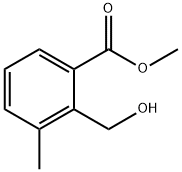 Benzoic acid, 2-(hydroxymethyl)-3-methyl-, methyl ester Struktur