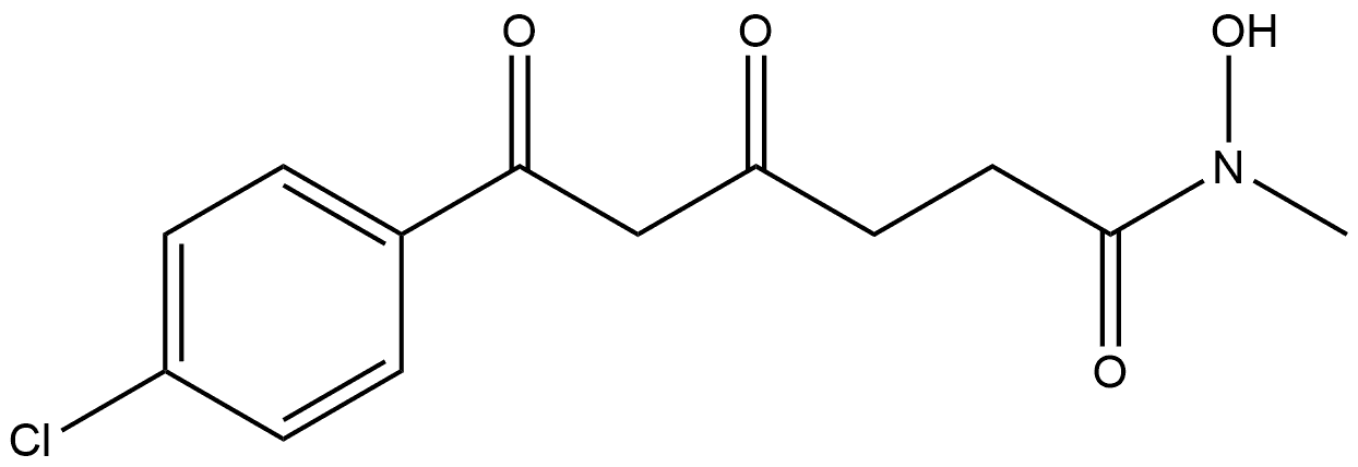 Benzenehexanamide, 4-chloro-N-hydroxy-N-methyl-γ,ε-dioxo- Struktur