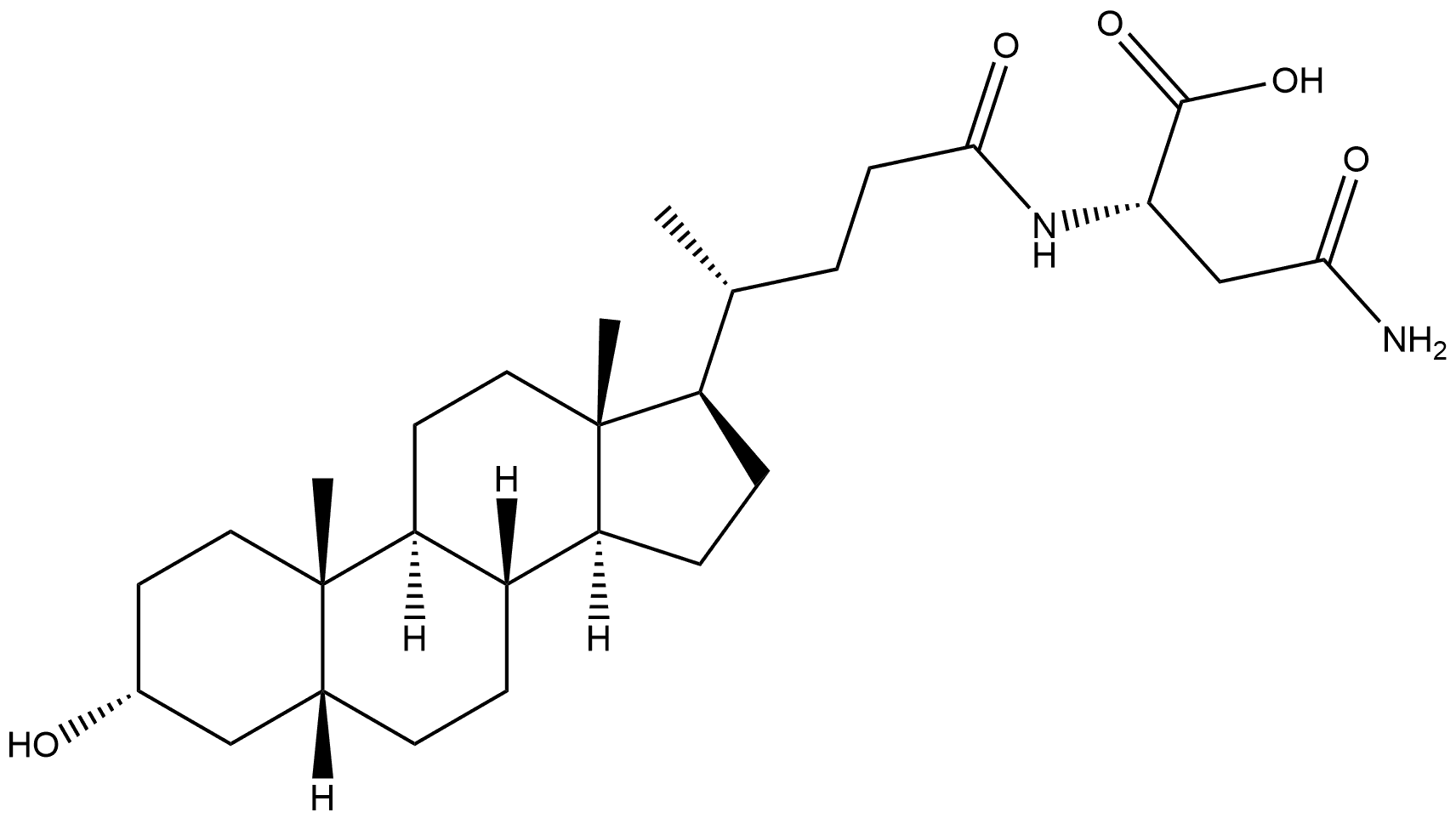 L-Asparagine, N2-[(3α,5β)-3-hydroxy-24-oxocholan-24-yl]- Struktur