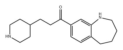 1-Propanone, 3-(4-piperidinyl)-1-(2,3,4,5-tetrahydro-1H-1-benzazepin-8-yl)- Struktur