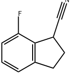 7-fluoro-2,3-dihydro-1H-indene-1-carbonitrile Struktur