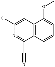 1-Isoquinolinecarbonitrile, 3-chloro-5-methoxy- Struktur