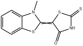 4-Thiazolidinone, 5-(3-methyl-2(3H)-benzothiazolylidene)-2-thioxo- Struktur