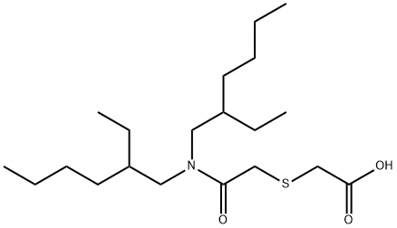 Acetic acid, 2-[[2-[bis(2-ethylhexyl)amino]-2-oxoethyl]thio]- Struktur