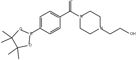 Methanone, [4-(2-hydroxyethyl)-1-piperazinyl][4-(4,4,5,5-tetramethyl-1,3,2-dioxaborolan-2-yl)phenyl]- Struktur