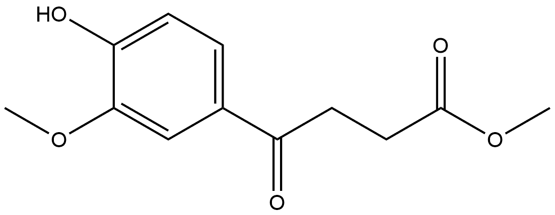 Methyl 4-hydroxy-3-methoxy-γ-oxobenzenebutanoate Struktur