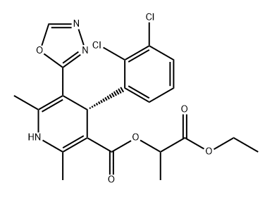 3-Pyridinecarboxylic acid, 4-(2,3-dichlorophenyl)-1,4-dihydro-2,6-dimethyl-5-(1,3,4-oxadiazol-2-yl)-, 2-ethoxy-1-methyl-2-oxoethyl ester, [R-(R*,S*)]- (9CI)