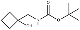 tert-butyl
N-[(1-hydroxycyclobutyl)methyl]carbamate Struktur