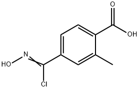 Benzoic acid, 4-[chloro(hydroxyimino)methyl]-2-methyl- Struktur