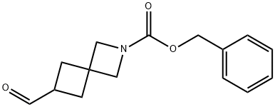 2-Azaspiro[3.3]heptane-2-carboxylic acid, 6-formyl-, phenylmethyl ester Struktur